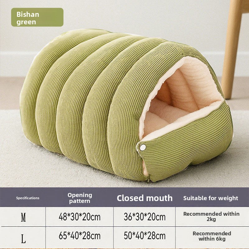 Washable Enclosed Cat Bed - All-Season Comfort