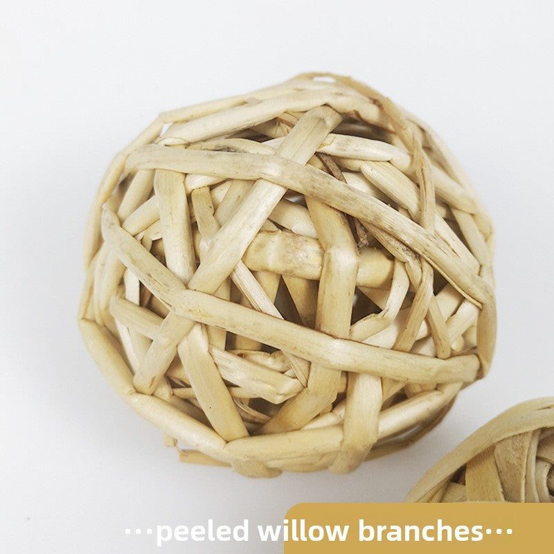 Handmade Natural Grass Chew Balls for Small Pets