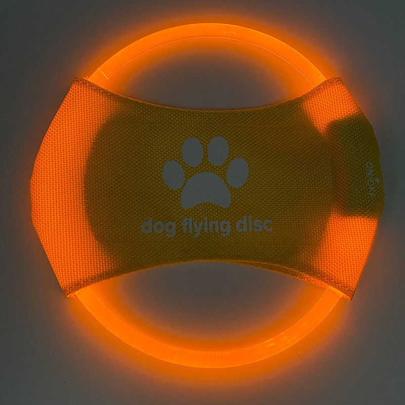 LED Light-Up Dog Frisbee - Rechargeable Glow Toy
