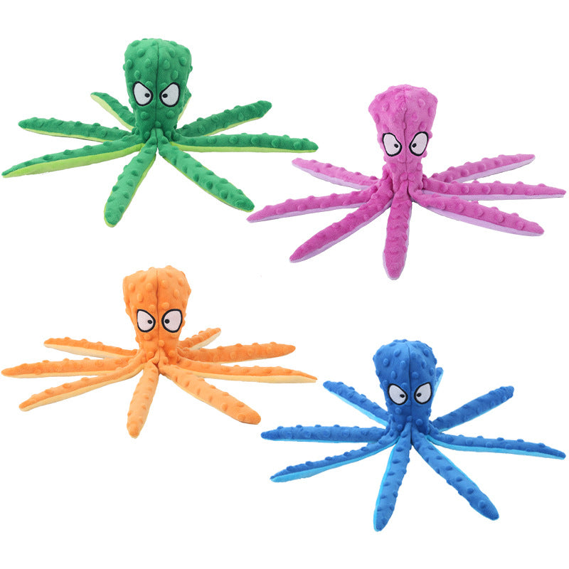 Octopus Plush Squeaker Toy for Dogs & Cats