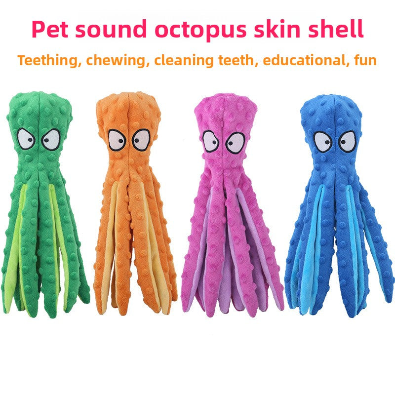 Octopus Plush Squeaker Toy for Dogs & Cats