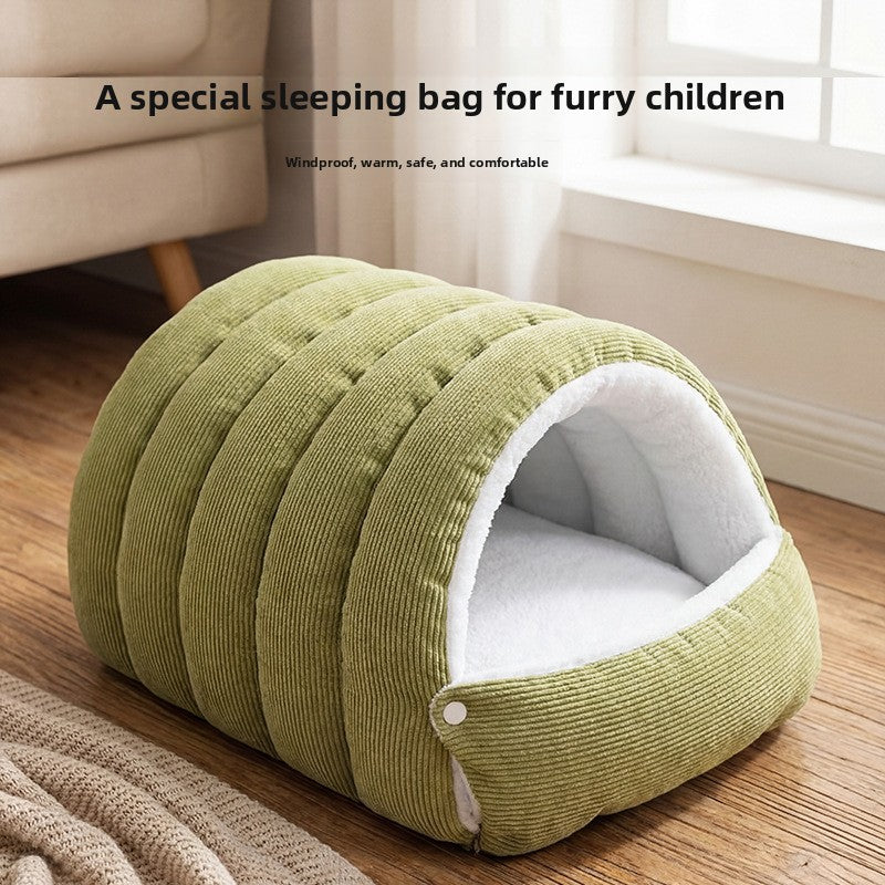Washable Enclosed Cat Bed - All-Season Comfort