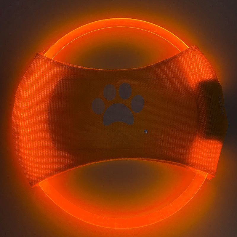 LED Light-Up Dog Frisbee - Rechargeable Glow Toy