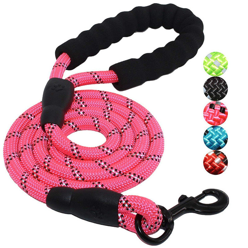 Reflective Nylon Dog Leash - Night-Safe & Comfortable