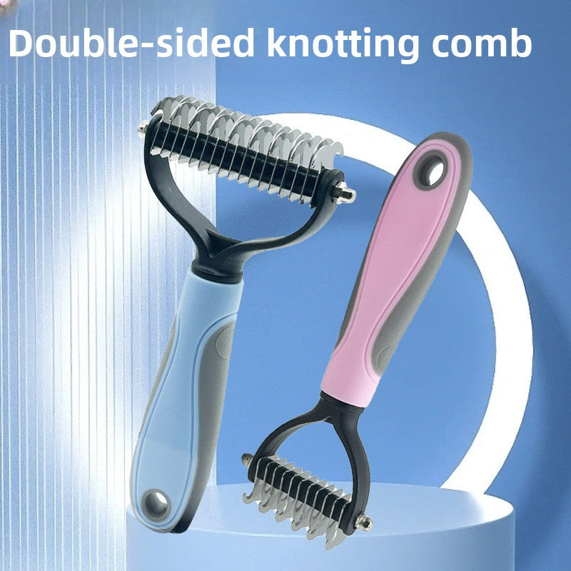 Double-Sided Pet De-Shedding & Massage Comb