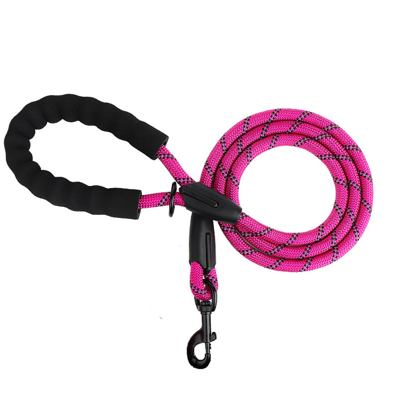 Reflective Nylon Dog Leash - Night-Safe & Comfortable