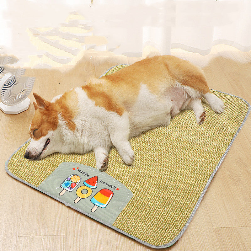 Pet Cooling Mat - Rattan Weave for Dogs & Cats