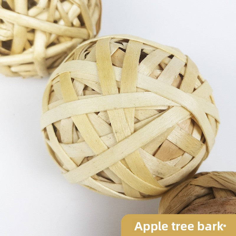 Handmade Natural Grass Chew Balls for Small Pets
