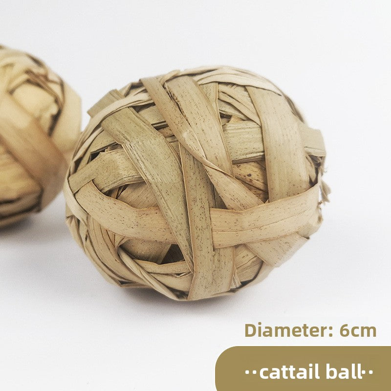 Handmade Natural Grass Chew Balls for Small Pets