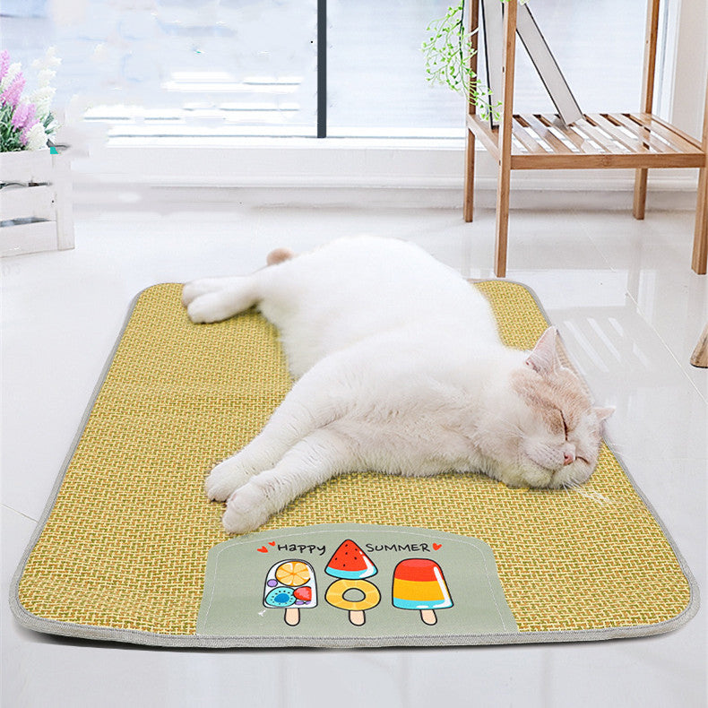 Pet Cooling Mat - Rattan Weave for Dogs & Cats