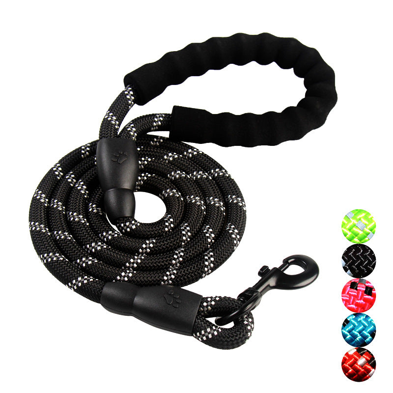 Reflective Nylon Dog Leash - Night-Safe & Comfortable