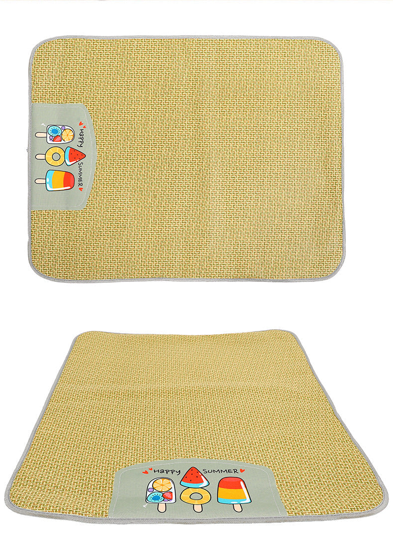 Pet Cooling Mat - Rattan Weave for Dogs & Cats