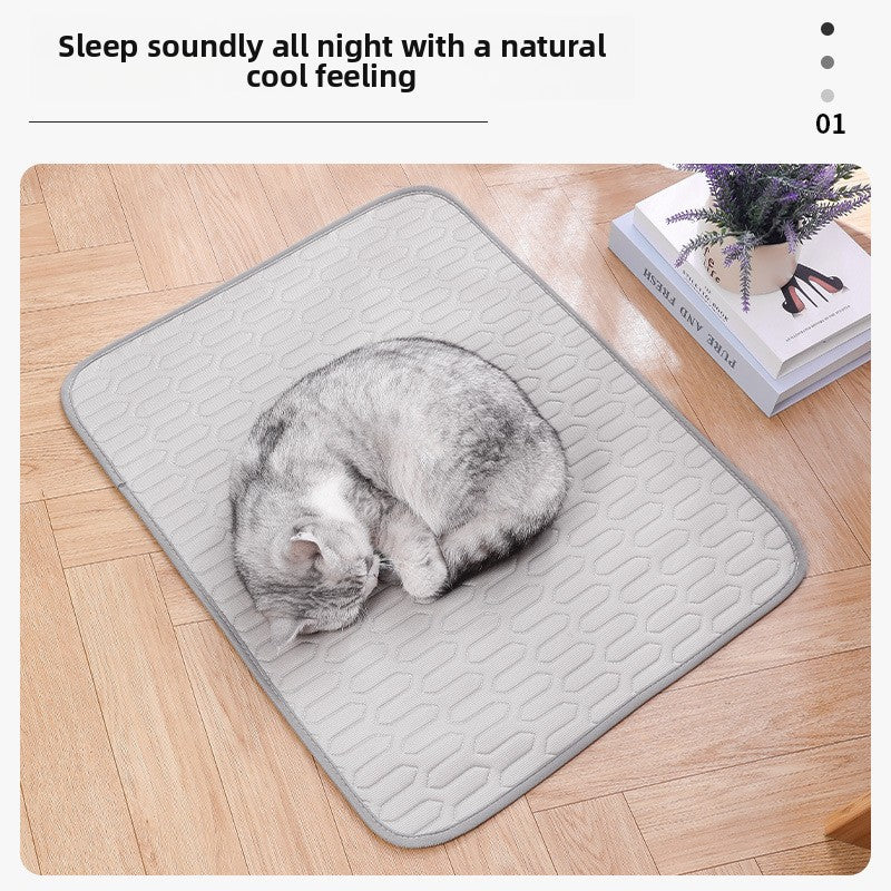 Pet Ice Silk Cooling Mat - Scratch-Resistant Summer Pad