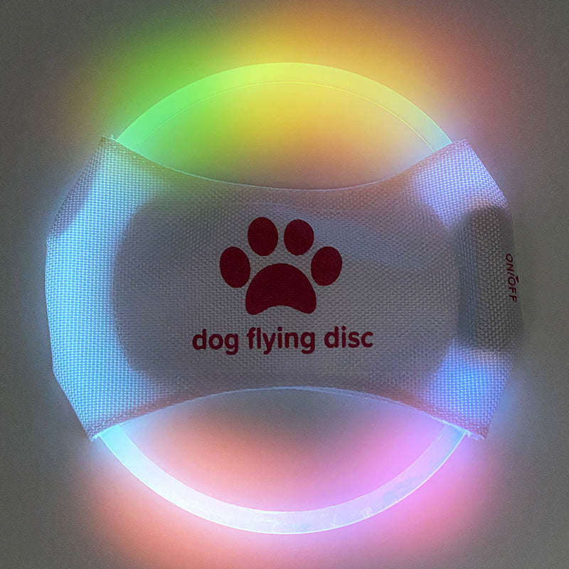 LED Light-Up Dog Frisbee - Rechargeable Glow Toy