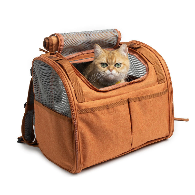 Expandable Cat Backpack with Space Capsule Window