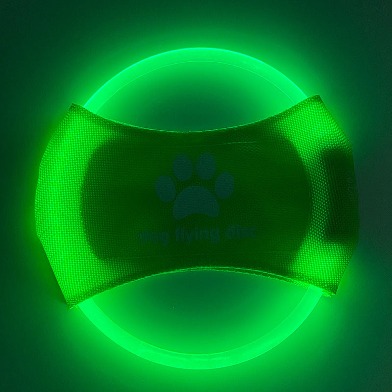 LED Light-Up Dog Frisbee - Rechargeable Glow Toy