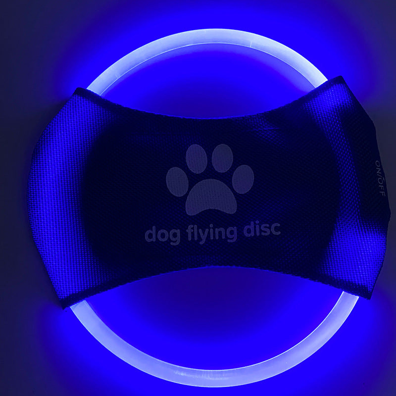 LED Light-Up Dog Frisbee - Rechargeable Glow Toy