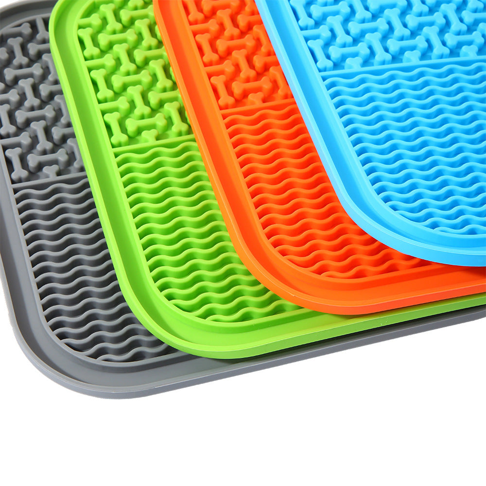 Silicone Slow Feeder & Licking Mat for Dogs & Cats
