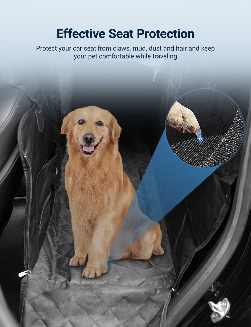 Waterproof Dog Seat Cover for Tesla Model 3, Y, S, X & Cybertruck