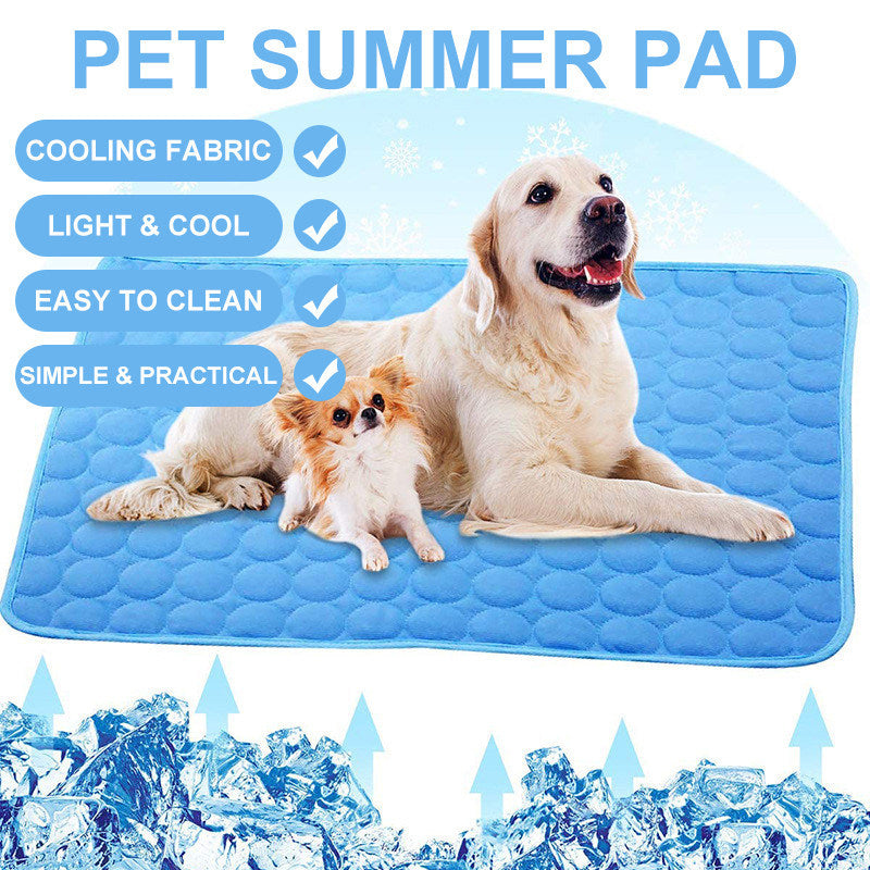Pet Ice Silk Cooling Mat - Scratch-Resistant Summer Pad