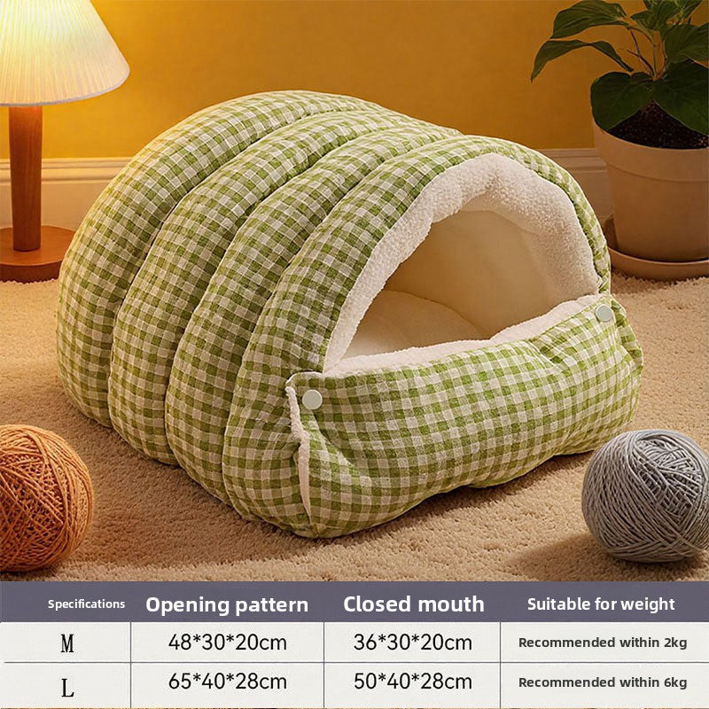 Washable Enclosed Cat Bed - All-Season Comfort