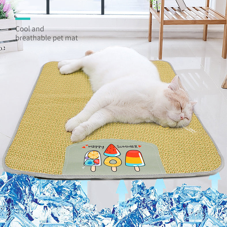 Pet Cooling Mat - Rattan Weave for Dogs & Cats