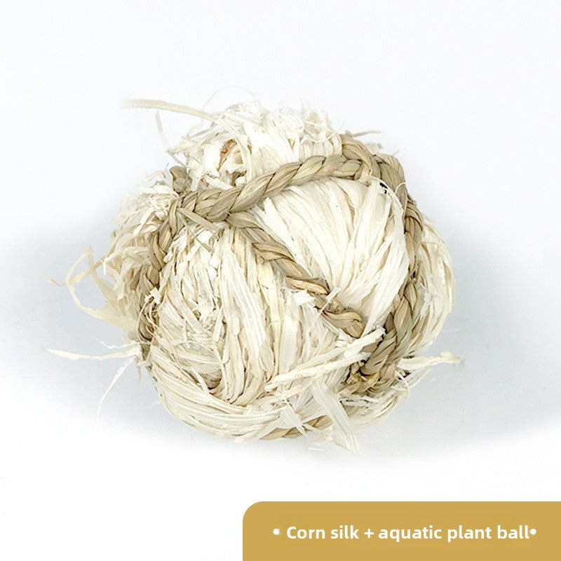 Handmade Natural Grass Chew Balls for Small Pets